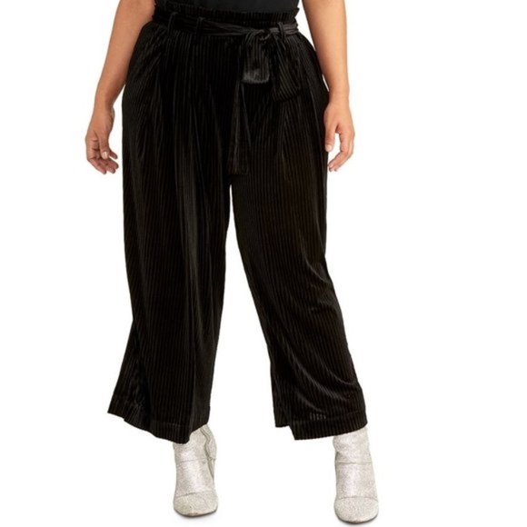 RACHEL Rachel Roy Pants - Rachel Roy Rose Paper Bag Pants PLUS SIZE